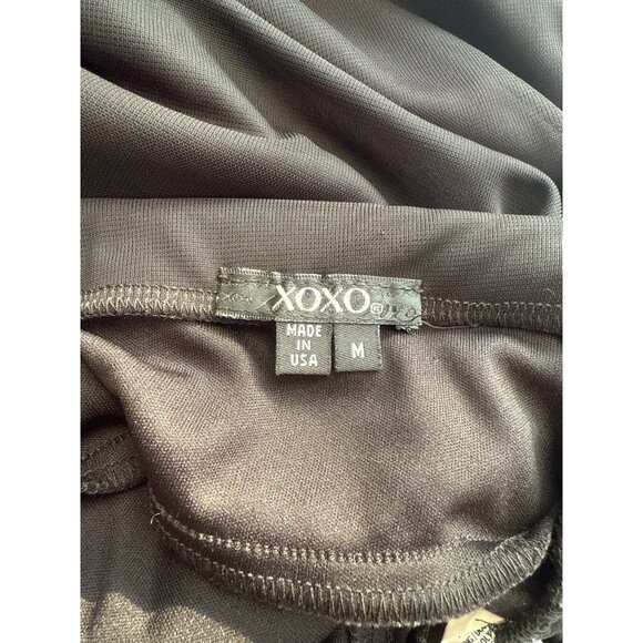 Xoxo Black Halter Cocktail Dress W/ Rhinestone Detail Medium - Picture 7 of 9